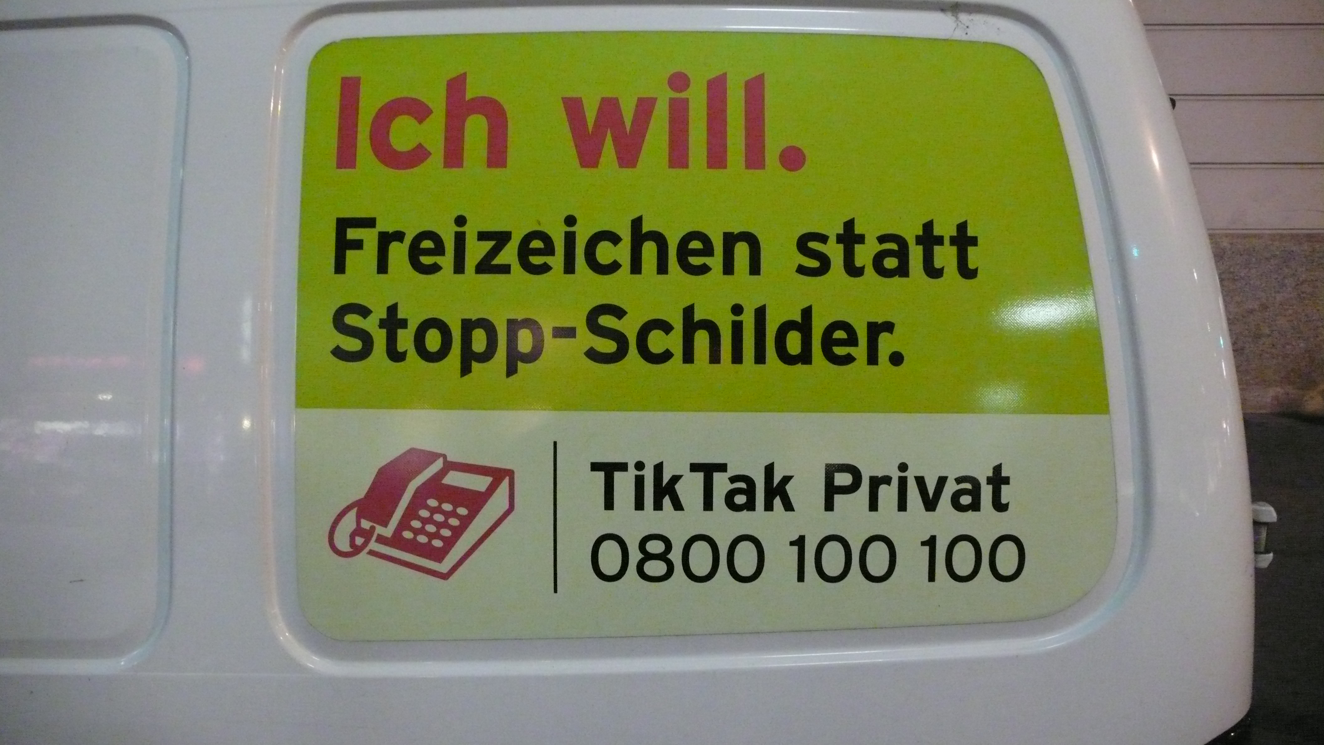 Freizeichen statt Stoppschild