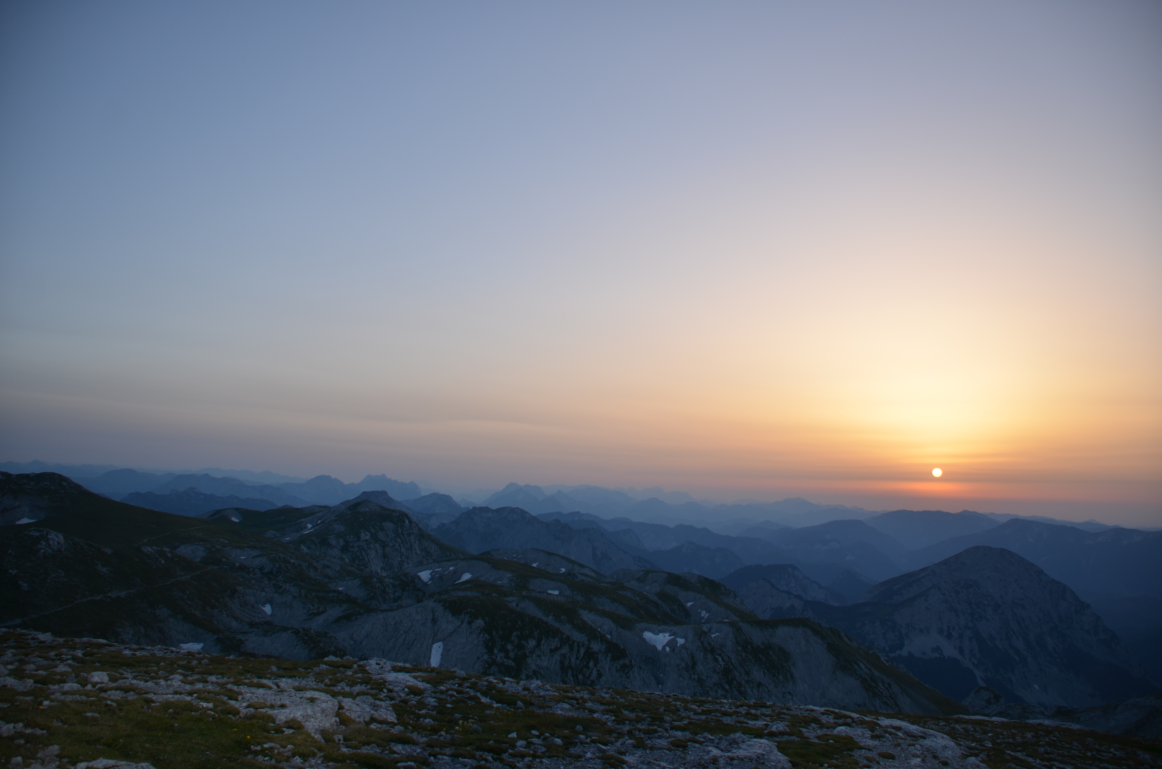 Sonnenuntergang am Hochschwabgipfel